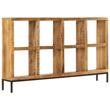 vidaXL Legno Massello di Mango Credenza Solida con 8 Vani Rialzata Design Lineare Colore Naturale Resistente Buffet Madia Mobile Cucina 160x25x95 cm