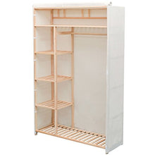 Roderick Irving Armadio in Stoffa e Legno di Pino 110x40x170 cm Design Unico, Robusto e Resistente. Armadio Guardaroba armadi Tessuto Armadio Guardaroba Ingresso
