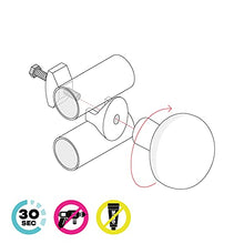 LH Coppia handy grip scaldasalviette - portasciugamani, si fissano direttamente sul radiatore scaldasalviette - bianchi