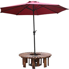 Panchina in legno massello per esterni con terrazza sul cortile, Anello intorno alla panchina dell'albero del giardino dell'albero, Panca curva resistente alle intemperie senza schienale