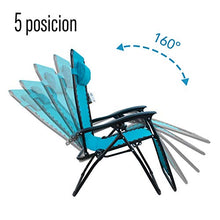 Arcoiris Lettino pieghevole arcobaleno, sedie a dondolo da giardino per esterno con imbottitura per la testa regolabile, ergonomico, 165x65x110 cm (Pack 1, Azul)