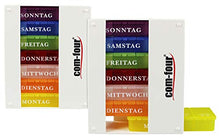 com-four® 2X Dispenser per dose di farmaco 7 Giorni - Scatola per farmaci - Scatola per Pillole - Scatola per compresse - Dose settimanale [Lingua: Tedesco]