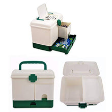 MYHZH Farmaci Petto Pillola Caso Famiglia Kit di Emergenza dell'organizzatore di immagazzinaggio delle Famiglie a più Strati di Pronto Soccorso Multifunzionale Medicina Box