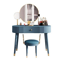 YaGFeng Dressing Table Sgabello Trucco Cassetto del Tavolo Specchio Cuscino Sollevatore Makeup Ragazza È Facile da Montare Quattro Colori per Camera Trucco Gioielleria Bagagli