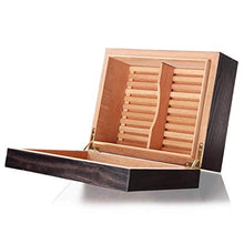 WRJY Humidor per sigari Scatola per sigari Portasigarette Armadietto per sigari, Rivestimento in Legno di Cedro Guarnizione Ispessita con umidificatore e igrometro Scatola Regalo per uo
