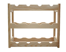 Len-Mar co uk RW-1-12 - Rastrelliera portabottiglie in legno per 12 bottiglie, 38 x 43 x 25 cm