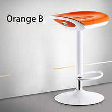 LWW Sedie, sgabelli da bar regolabile Bar Seggiovia Chair Sgabello Alto Simple Home esecutivo di gas dell'elevatore W/Schienale,Arancio B
