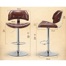 WDX- Bar Stool Bar Stool Moda Creativa Bar Chair Casa Schienale Alto Seggiovia Bar Stool Rotante ad Alta Sgabello Sgabello Colazione Ristorante Ascensore Sgabello Confortevole (Color : Black-a)