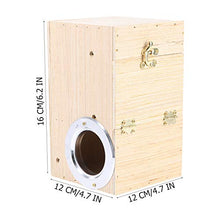 STOBOK Di Legno Nido di Uccello 1Pc Cockatiel Incastramento Box Creativo Casa di Uccelli Uccello Casa per La Gabbia di Uccello Vivaio Casella di Allevamento| 20X12x12cm
