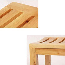 AJH Sgabello da Bagno Sgabello in Legno Ispessimento in Legno di Cedro Panca per Adulti Sgabello da toelettatura Sgabello Quadrato Sgabello da Bagno Sgabello da Doccia imperme