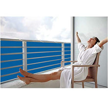 Ziligengsheng Paravento per balconi 65x600cm,Idrorepellente e Resistente agli Strappi,con Fascette e funi,per Ringhiera Protezione Balcone, Blu