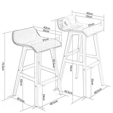HTL Pratico Sgabello Sedia da pranzo semplice bar Sedia alta Sedia di legno solido creativo Bar Stool, sgabello alto, sgabello sedia moderna, Sgabello,Brunastro Verde 74 cm,A