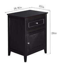 LICHUAN Tavolino moderno comodino in faggio per camera da letto, comodino con cassetto, mobili per camera da letto, comodino e comodino facile da montare.