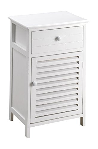 King Home C656895 Cassettiera 1 Cassetto con Anta, Bianco