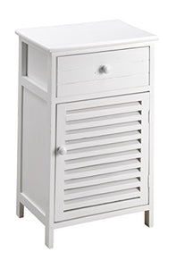 King Home C656895 Cassettiera 1 Cassetto con Anta, Bianco