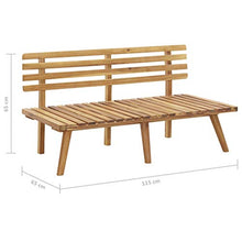 FAMIROSA Panca da Giardino con Cuscini 115 cm in Massello Acacia