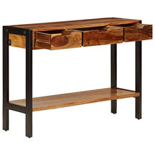 vidaXL Credenza con 3 Cassetti Tavolo Cassettiera Dispensa Vetrina Arredo Soggiorno Armadio Arredamento Legno Massello di Sheesham