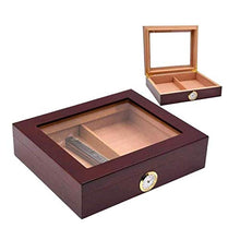 NIHAOA Accessori del Sigaro Corrosione Cigar Humidor Cigar Box Portatile - Trasparente Glass Window Tenuta buona generalità Forte Usura a Buon rifornimento di umidità