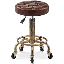 GYPPG Sedia da Barbiere Industriale retrò nordica, Sgabello da Trucco per Camera da Letto Girevole e sollevabile a 360 ° Sgabello per Unghie in Pelle PU Sgabello da Bar Sgabello da Bar s