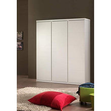 Vipack LAKL1314 Lara-Armadio a 3 Ante, in MDF Laccato, Colore: Bianco, 166 x 57 x 204,5 cm