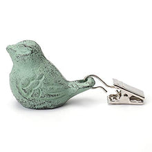 Confezione da 4 Pesi per tovaglia vintage con clip in metallo, set di pesi per tovaglia con uccellino verde…