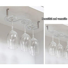 Porta Bicchieri Vino Portabicchieri Sospeso Supporto per Bicchiere di Vino sotto Il Design del Mobile per L'organizzazione e La Conservazione della Cucina 24,4 X 4,7 X 2 Pollici