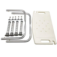 Sedia da bagno e doccia 6 marce regolabile vasca da bagno per anziani sedia da doccia panca sgabello sedile antiscivolo sedia da bagno panca-bianca