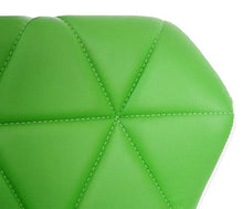 Mendler Sgabello con poggiapiedi HWC-A92 Acciaio Cromato Ecopelle Verde