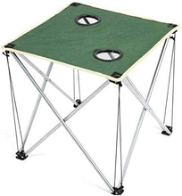 Xicaimen Tavolo Pieghevole Tavolo da Spiaggia Tavolo Mobile/Tavolo da Pesca e Sedia/Tavolo da Campeggio e Sedia/Portatile 47 × 47 × 42 cm LITING (Colore: Verde)