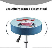 Sgabello ergonomico a sella con motivo gatto Gentleman Sedile in pelle sintetica PU, Sgabello con alzata a gas con ruote, Sedia meccanica