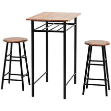 N / A - Set tavolo da bar per cucina, sala da pranzo, colazione, 2 seggioloni, set da 3 pezzi, tavolo da bar moderno con tavolo e sedie, tavolo da bar, altezza bancone con 2 sgabelli da bar (marrone)