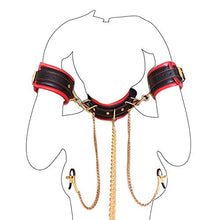 Collar Leather Kit System con HandCüffš e clip Nìpplé