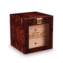 CLJ-LJ Cigar Box, Cigar Humidor Legno di Cedro trasparente Tetto apribile grande capacità Piccolo tre strati Idratante Box Cigar Box, Cigar Humidor e sigari accessori for fumatori, Rosewood Buon umore