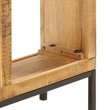 vidaXL Legno Massello di Mango Credenza Solida con 8 Vani Rialzata Design Lineare Colore Naturale Resistente Buffet Madia Mobile Cucina 160x25x95 cm