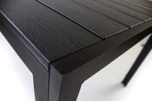 AVANTI TRENDSTORE - Limana - Tavolo da Giardino con Telaio in Metallo e Piano Tavolo in Polywood. Disponibile in 2 Misure Diverse (Lap 90x74x90 cm)