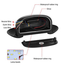 KAWELL 12W Creativo Moderno Applique da Parete LED Lampada da Parete Impermeabile IP65 Alluminio Lampada da Muro Interno Esterno per Camera da Letto Bagno Portico Corridoio Scale Soggiorno, Nero 3000K