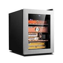 Household Sigaro Armadi, Sigaro Armadi, armadi sigari Controllo della Temperatura, Mini Sigaro Idratante armadi, Embedded Alcool Curing (Color : Black And White, Size : 49 * 34.5 * 47cm)