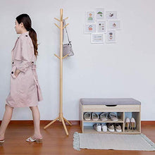 YANG Shoe Rack Bagagli Cassa di Legno Change Scarpe Panca for spogliatoi Bagno Imbottiti poggiapiedi casa Pouf Ottomana, Carico Massimo 300kg