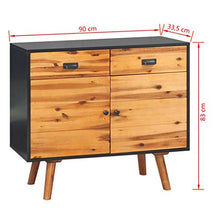 vidaXL Credenza in Legno Massello di Acacia Comò Madia Armadietto Cassettiera