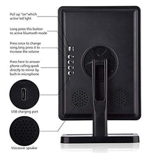LOVEHOUGE Specchio Cosmetico con LED Bluetooth Specchio per Trucco con Luci E Lente d'Ingrandimento 10X,Touch Screen,Bluetooth Wireless,Vivavoce E Caricatore USB