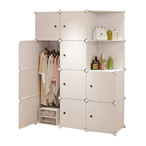 Locker Withdoor Armadio Armadio Noleggio Clothes Divide-Grid Home Camera Hanging Angolo Rimovibili di Plastica Dormitorio 111X47X147CM MUMUJIN (Color : B)