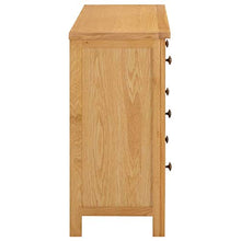 vidaXL Legno Massello di Rovere Cassettiera Credenza Madia Armadietto Armadio con Cassetti Mobiletto Comò Mobile Arredamento 105x33,5x73 cm