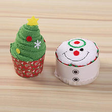 UPKOCH 2 Pezzi di Asciugamani di Natale a Forma di Torta Morbido Creativo Telo da Bagno Asciugamano Asciugamano Forniture per Feste Regalo di Natale per Bambini Amici di Famiglia