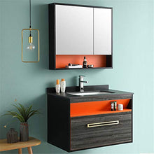 Set di Mobili da Bagno Mobile Bagno Semplice Bagno Set da Parete Mobile da Bagno in Legno Mobile Rock Plate Basin Vanity Specchio armadietto Cabinet Set con Specchio