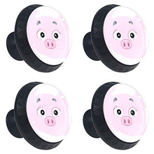 Wetia Maiale Cartoon Pink per la Cucina di casa Armadio Armadio Armadio Nero 3,5 x 2,8 cm