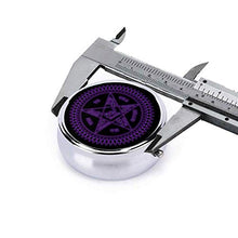Tetragrammaton Sigil - Contenitore rotondo per pillole con 3 scomparti, in metallo, per medicina e vitamine, per viaggi all'aperto