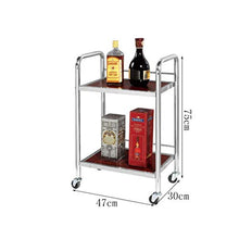 MEI XU Carrelli di Stoccaggio Carrello portautensili - Mobile Rack Hotel Service Car tè Vino Carrello Dessert Carrello per Auto 2/3 Strati Carrelli di Utilità (Dimensioni : 2 Layers)
