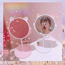 WXL Specchi da Tavolo Beauty Pieghevole Trucco Specchio Signore Makeup Trucco Vanity Mirror Specchio Desktop Specchio Rotante Specchio Gatto Forma Specchio cosmetico Specchio Trucco con LED