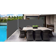 sogesfurniture Tende da Veranda,Tende da Sole per Esterno,Tende da Sole paravento Laterale frangivento Estensibile,300x120cm,Grey BHEU-MH038-312G