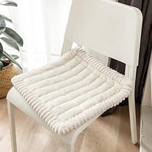 Dieluny, 2 cuscini trapuntati per sedia da pranzo, per interni ed esterni, in vimini, con laccetti, per casa, ufficio, sgabello, cibo, antiscivolo, 50 x 50 cm, colore: bianco
